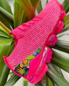 Chaussures de Sport Multicolore à Lacets et Coussin d'air